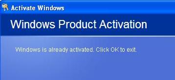 windows product activation success